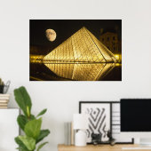 Poster France, Paris, Le Musée du Louvre, Nuit (Bureau à domicile)