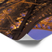 Poster FRANCE, Paris Tour Eiffel, vue du soir (Coin)