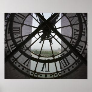 Poster France, Paris. Vue sur la Seine à travers