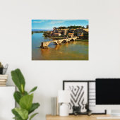 Poster France vintage, Avignon; pont brisé (Bureau à domicile)