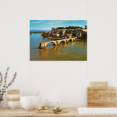 Poster France vintage, Avignon; pont brisé (Cuisine)