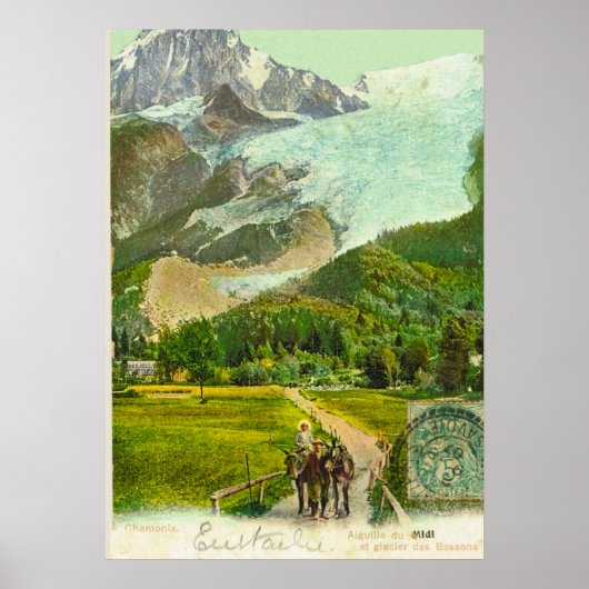 Poster France vintage, Chamonix 1907 (Devant)