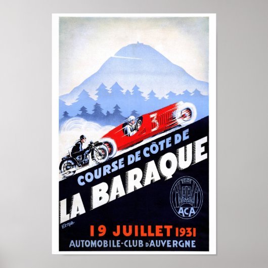 Poster France Vintage Racing restauré (Devant)