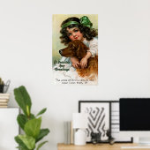 Poster Frances Brundage : Fille avec chien (Bureau à domicile)