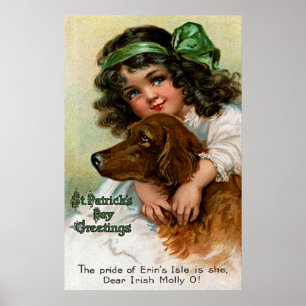 Poster Frances Brundage : Fille avec le chien