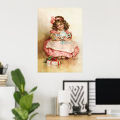 Poster Frances Brundage - Fille avec poupée (Bureau à domicile)