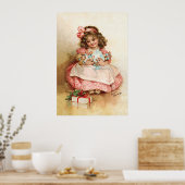 Poster Frances Brundage - Fille avec poupée (Cuisine)
