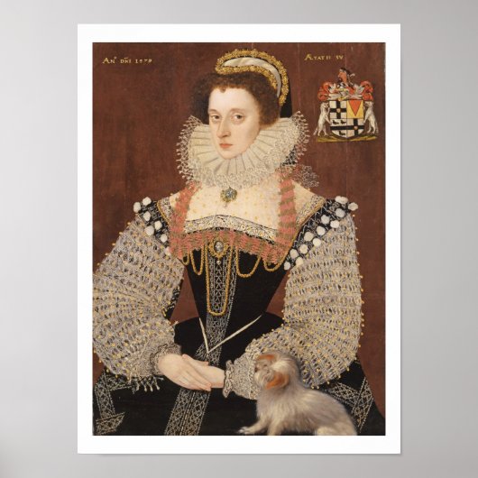 Poster Frances Clinton, Lady Chandos (1552-1623) 1579 (oi (Devant)