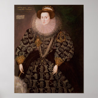 Poster Frances Clinton, Lady Chandos, 1589