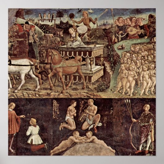 Poster Francesco del Cossa - Triomphe d'Apollo détails (Devant)