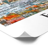 Poster Francfort Allemagne Voyage Aquarelle main tirée (Coin)