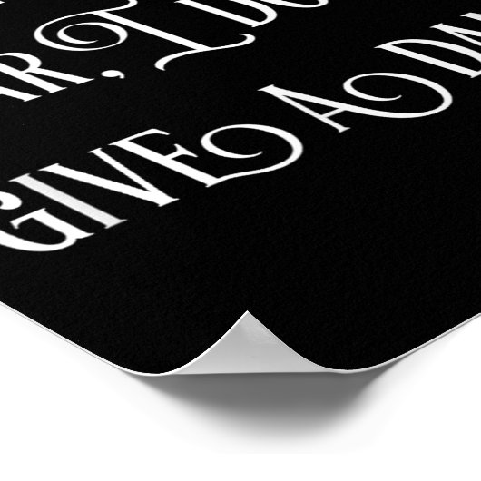 Poster Franchement, Cher, je ne donne pas un (Coin)