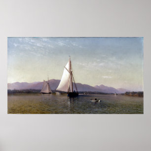 Poster Francis Augustus Silva L'Hudson à Tappan Zee