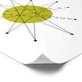 Poster Franciscan Starburst Avocado vert rose du milieu d (Coin)