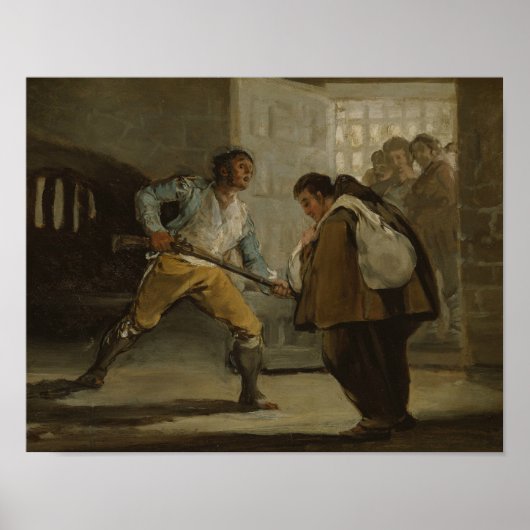 Poster Francisco Goya - El Maragato menace le frère Pedro (Devant)