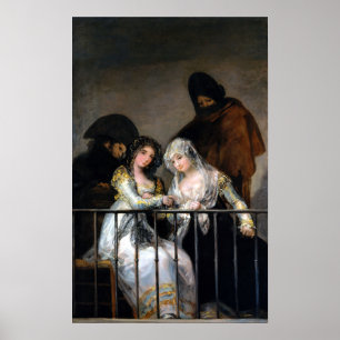 Poster Francisco Goya Majas sur un balcon
