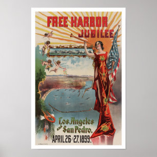 Poster Franco port jubilé, 1899. La publicité vintage