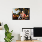 Poster Francois Boucher Le Billet Dou rococo dames art (Bureau à domicile)