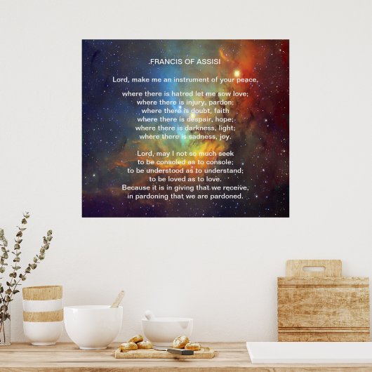 Poster François d'Assise (Cuisine)