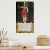 Poster François Ier en tant que divinité composite (Cuisine)