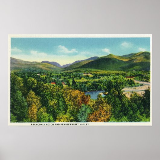 Poster Franconcia Notch & Pemigewasset Valley (Devant)