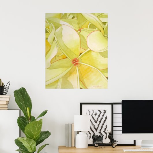 Poster Frangipani jaune citron (Bureau à domicile)
