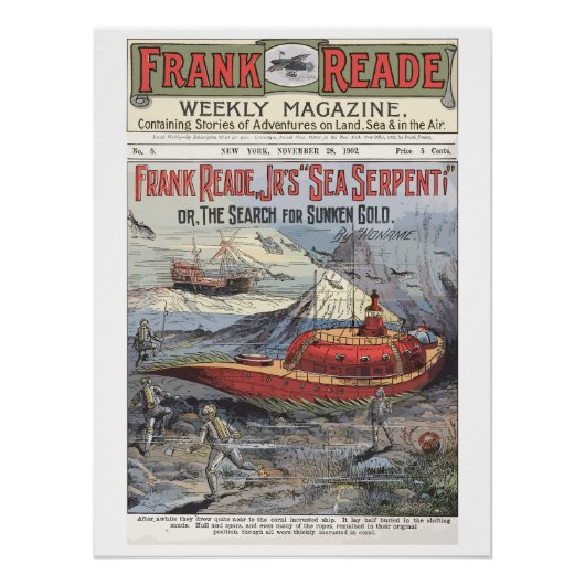 Poster Frank Read Jr Futurist Sci-Fi, numéro 1-5, 1902 (Devant)