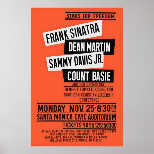 Poster Frank Sinatra - Dean Martin - Sammy Davis, Jr (Devant)