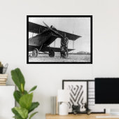 Poster Frank Stanton avec un chat sur son avion 1922 (Bureau à domicile)