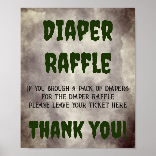 Poster Frankenstein Diaper Raffle (Devant)