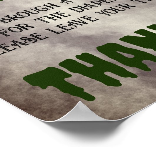 Poster Frankenstein Diaper Raffle (Coin)