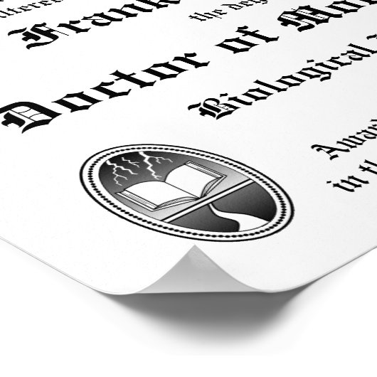 poster Frankenstein Diploma (Coin)