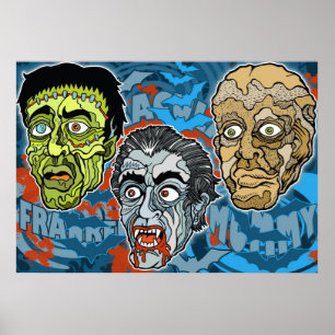 Poster Frankenstein Dracula La momie