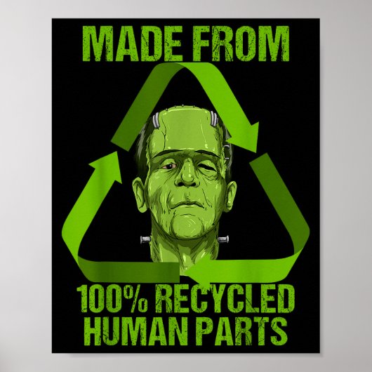 Poster Frankenstein Made From 100% Recycled Human Parts H (Devant)