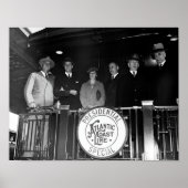 Poster Franklin and Eleanor Roosevelt on Train with Staff (Devant)