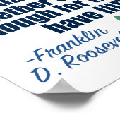 Poster Franklin D. Roosevelt Citation Inspirationnelle Dé (Coin)