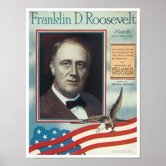 Poster Franklin D. Roosevelt Couverture Vintage du livre  (Devant)