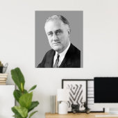Poster Franklin Delano Roosevelt (Bureau à domicile)