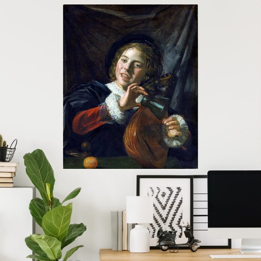 Poster Frans Hals Boy a une traînée (Bureau à domicile)