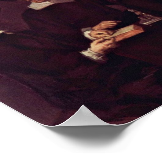 Poster Frans Hals - Portrait de groupe des régents (Coin)