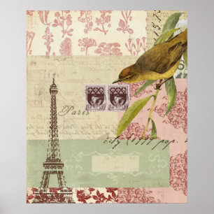 Poster Franse collage