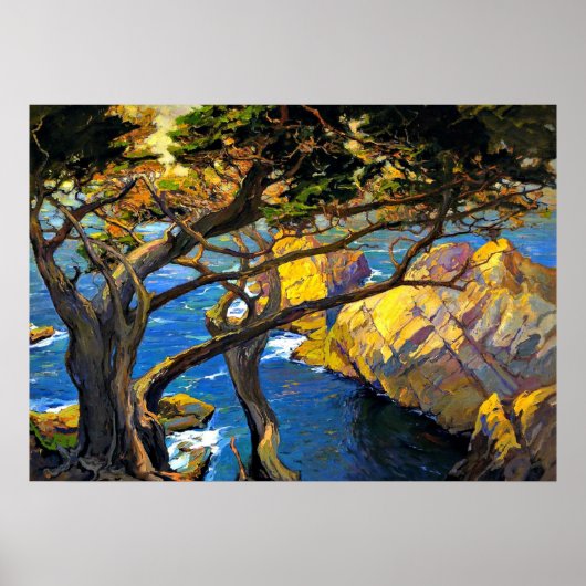 Poster Franz Bischoff - Arbres nés à gauche, Monterey (Devant)