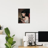 Poster Franz Eybl Lesendes Mädchen (Bureau à domicile)