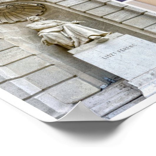 Poster Franz Liszt Sculptures Collage (Coin)
