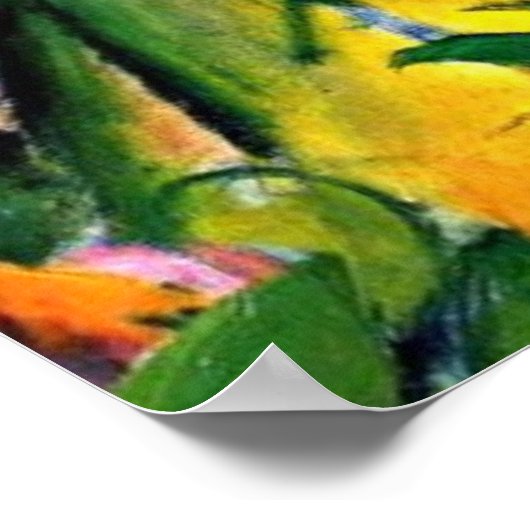 Poster Franz Marc art : Dans la pluie (Coin)