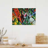 Poster Franz Marc art : Dans la pluie (Cuisine)