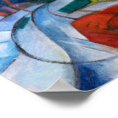 Poster Franz Marc Bison en hiver (bison rouge) (Coin)