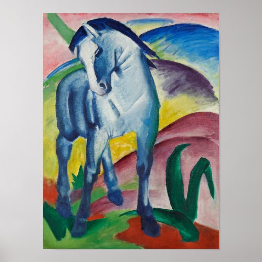 Poster Franz Marc Blue Cheval Peinture (Devant)