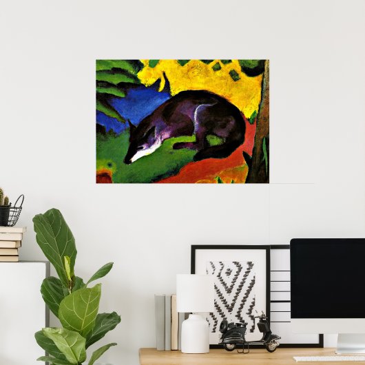 Poster Franz Marc - Blue Fox (Bureau à domicile)