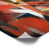 Poster Franz Marc Célèbre Peinture Les Renards (Coin)